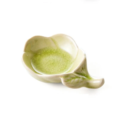 Light Yellow Домашнее японское керамическое маленькое блюдо Сливовый цветок лист палочки для еды соус, уксус посуда креативная посуда приправа блюдо - Color: Light Yellow