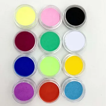 

12Pcs Women Lady Girl Nail Art Tips Mix Colors Glitter Powder for Acrylic UV Gel Decoration DIY Manicure Beauty Tools Dr
