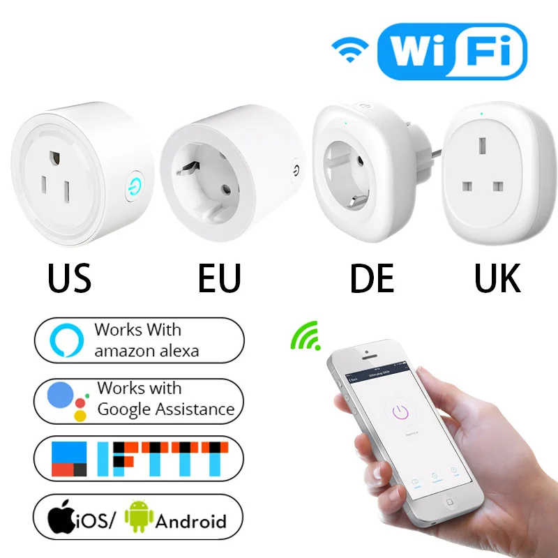 Великобритания США ЕС Wi Fi умная розетка штепсельная дистанционное управление