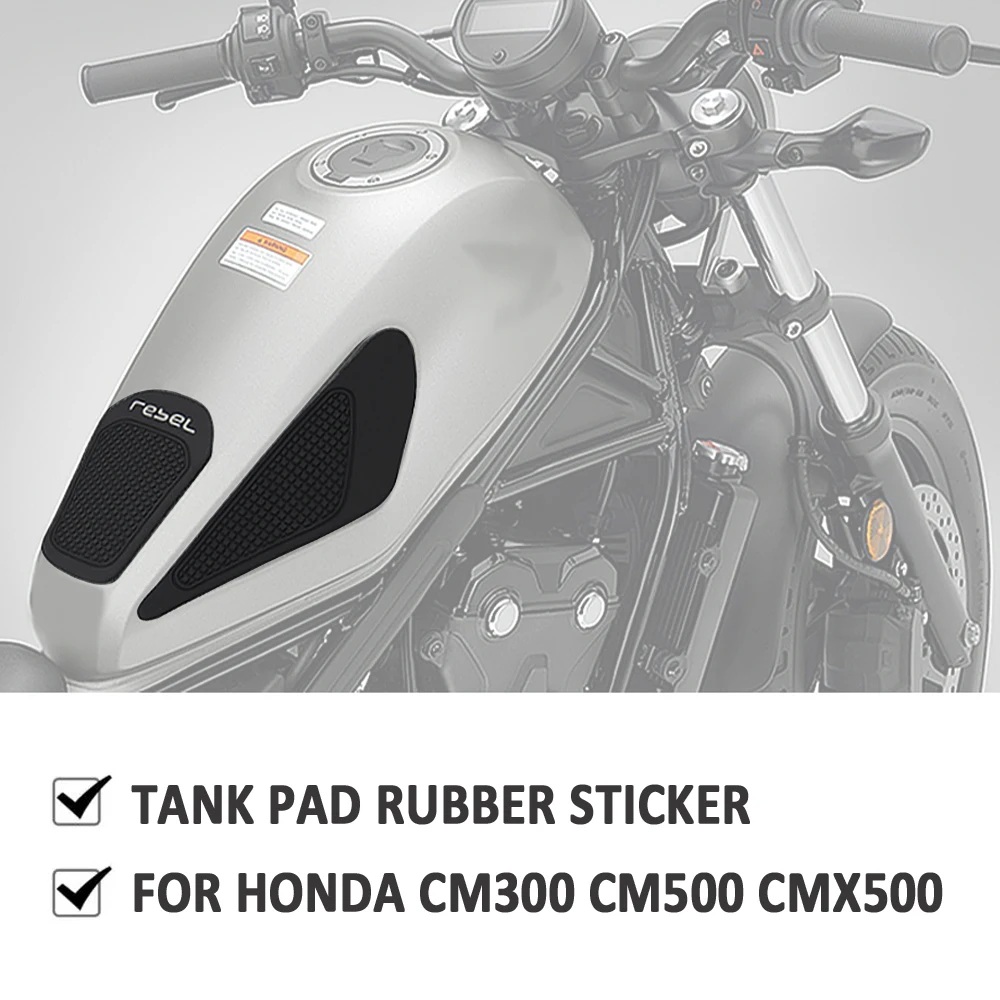 Per HONDA Rebel 250 300 CMX rebel 500 Lato antiscivolo Adesivi Serbatoio Carburante Pad Impermeabile Adesivo In Gomma CM300 CM500 CMX500  201355758