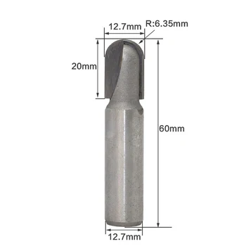 

Crafts Round Router bits Equipment Tool 1/2 inch Parts Ball Nose Supply