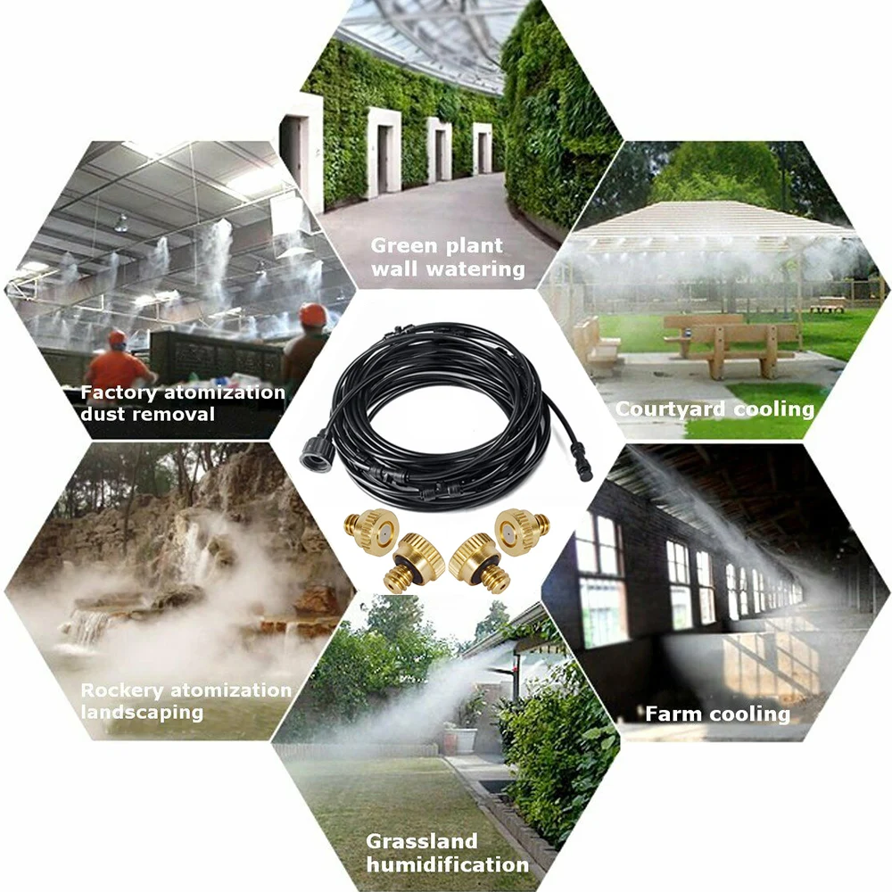 Misting Fan Cooler 6/9/12/15/18m Outdoor Cooling Misting System