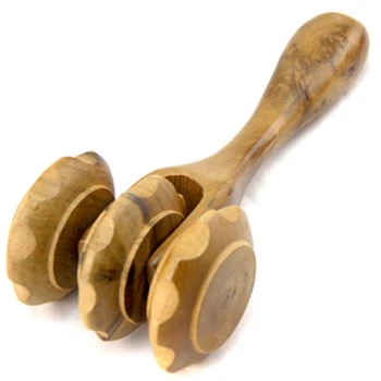 

New Hand Push Leg Neck Waist Massage Wheel Device Thin Leg Massage Roller Vietnamese Wood Back Massage Stick Sandalwood Lunar Ro