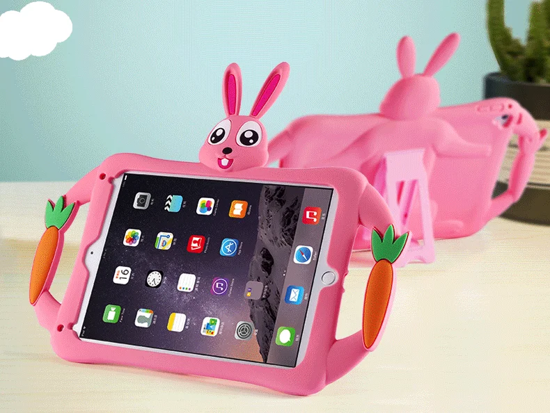 Прекрасный силиконовый чехол для планшетов ipad Mini1 2 3 4 5 air 2 pro 9,7 мультяшный защитный чехол для ipad 2, 3, 4 18 9,7