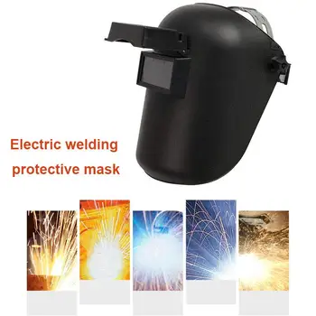 

Protective Welder Mask Black Anti-UV Flip Up Lens Electric Welding Gas Welding Helmet Adjustable Solder Slag Mars Splash