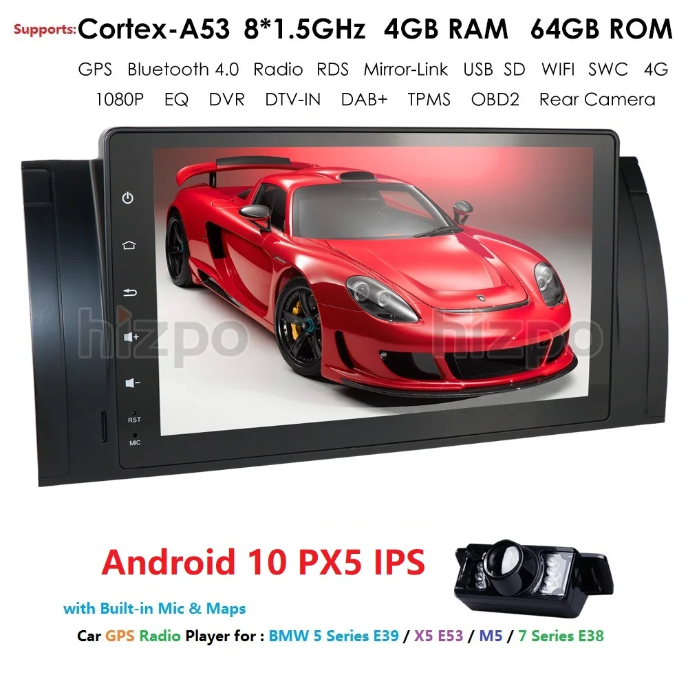 4/8Core Android 10 1Din автомобиль не dvd плеер для BMW E39 X5 M5 E38 E53 мультимедиа аудио стерео