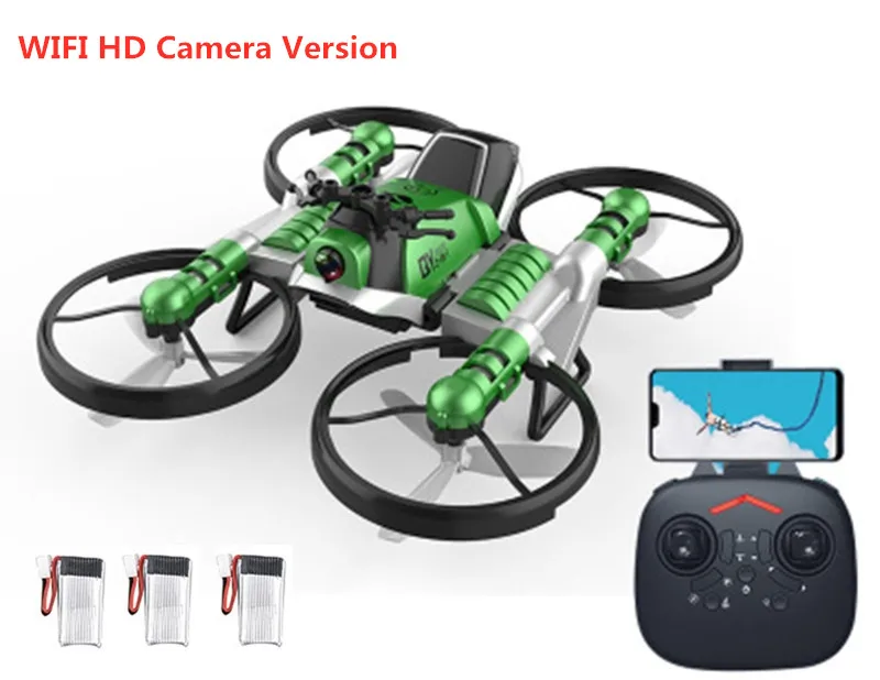 remote control flying helicopter New 2.4G 4-Axis Gyro RC Drone 3D Flip One Key Return Headless Mode RC Quadrocopter uav aircraft Motorcycle 2 in 1 rc Deformation remote control car helicopter RC Helicopters