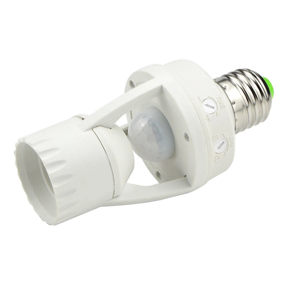 

360 Degrees Accessories Practical Sensor Switch Screw Lamp Socket Automatic Home Holder Infrared Motion Adjustable LED Light E27
