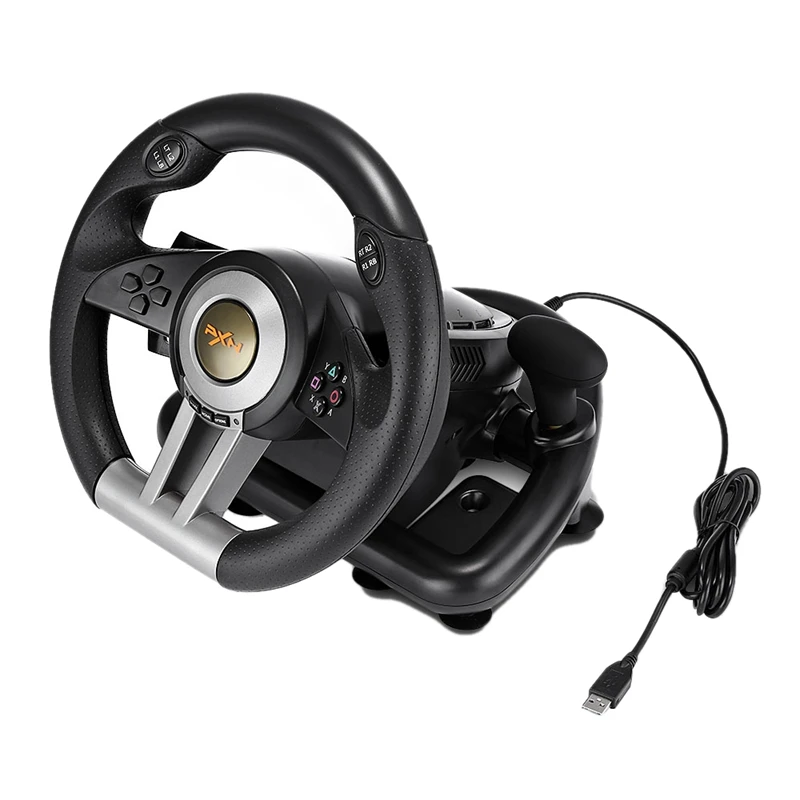  FFYY-PXN V3II Racing Game Steering Wheel USB Vibration Dual Motor with Foldable Pedal for PS3 PS4 G