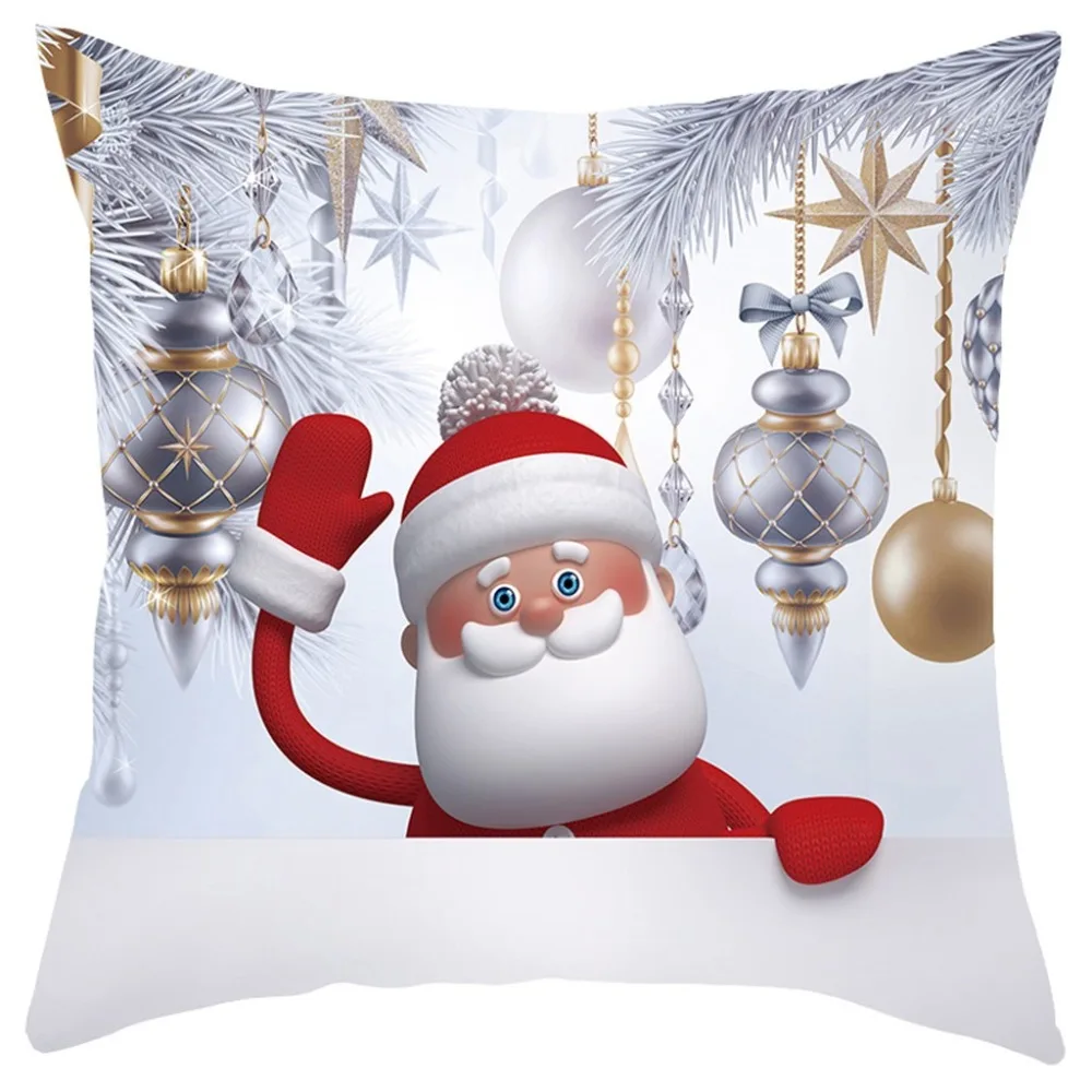 Рождество нордическая диванная наволочка 45*45 3D Снеговик Рождество картина из 5 частей наволочка куссена Decoratif Прямая поставка