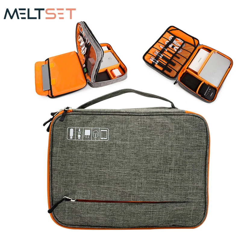 Двухслойная цифровая сумка для хранения пустая USB кабель передачи данных