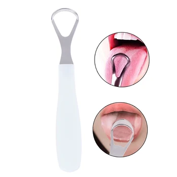 

1PC Stainless Steel Tongue Scraper Oral Tongue Cleaner Medical Mouth Brush Reusable Fresh Breath Maker