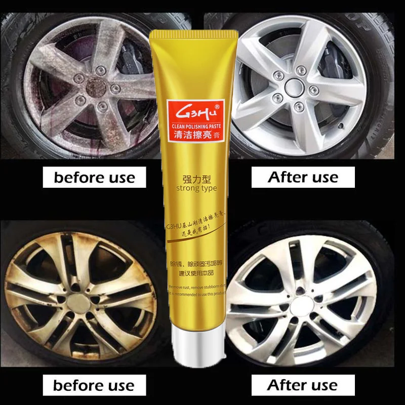 10g Metal Polishing Cream Wax Mirror Metal Stainless Steel Kitchen Supplies Car Tires Ceramic Cleaning Paste Rust Remover