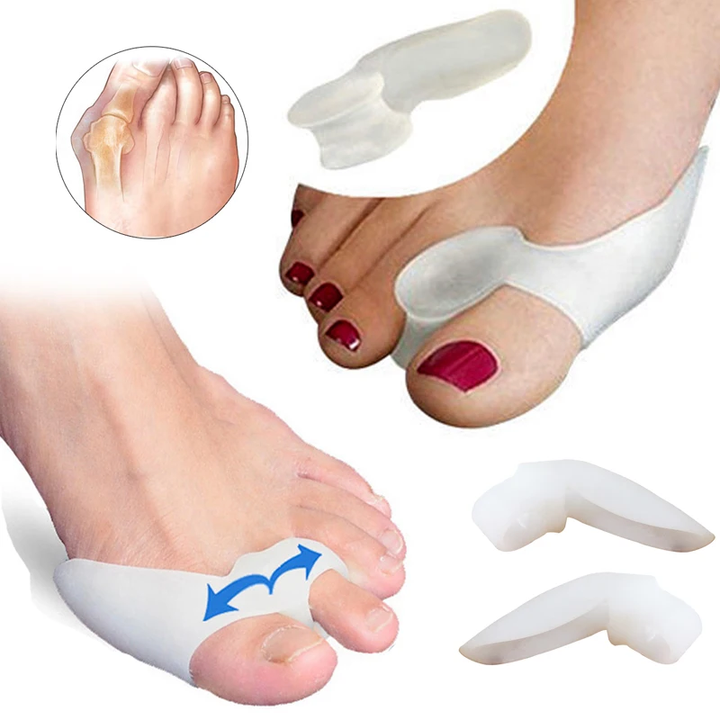 Silicone Toe Separator Hallux Valgus Bunion Foot Overlapping Straightener Orthopedic Bunion Corrector Pedicure Foot Care Tool