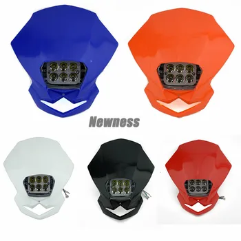 

Universal Motorcycle LED Headlights Lamp Enduro For KLX KDX KTM RMZ DRZ DR XR YZ CR Supermoto Bike