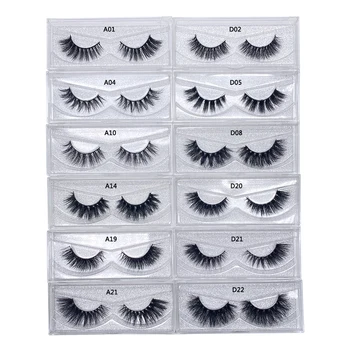 

6D Mink Eyelashes Factory Outlet Natural Fluffy Extension D808 Human Hair Lashes Holiday Simulation 3D PasteurizedD22