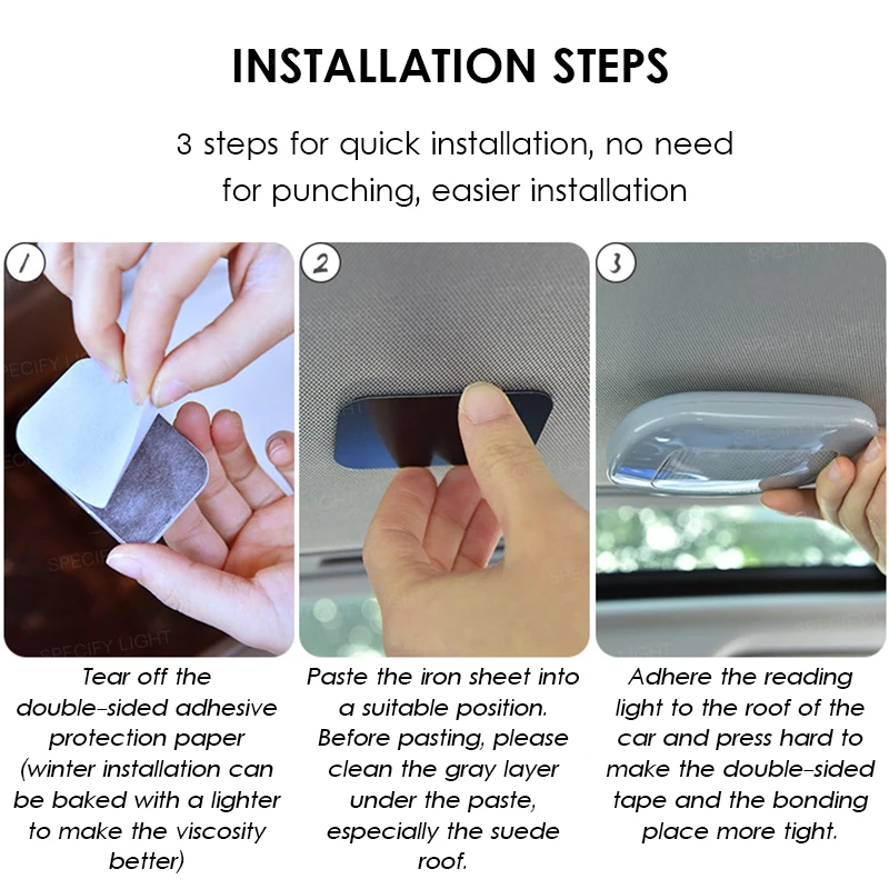 Car Interior Reading Light Auto USB Charging Roof Magnet Auto Day Light Trunk Drl Square Dome Vehicle Indoor Ceiling Lamp (12)