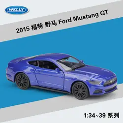 1:36 WELLY Ford 2017GT Mustang 2015GT металлическая литая под давлением модель автомобилей сплав модель автомобиля для коллекционирования детский подарок