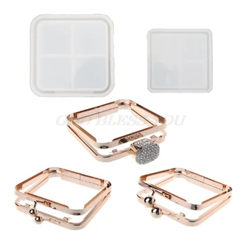 

Handmade Clear Silicone Square Bags Molds Dynamic Liquid Handbags Mold Quicksand Bag Resin Casting Mold Art Craft Tools
