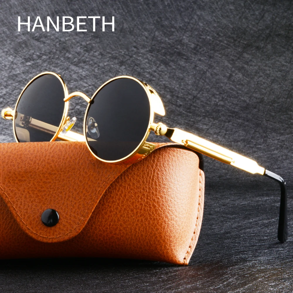 

Metal Polarized Sunglasses Men Gothic Steampunk Sun Glasses Womens Fashion Retro Vintage Shield Eyewear Shades Male UV400