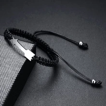 Крутые мужские браслеты в стиле панк со стрелками, черные кожаные браслеты для женщин, регулируемый размер, унисекс, повседневные ювелирные изделия