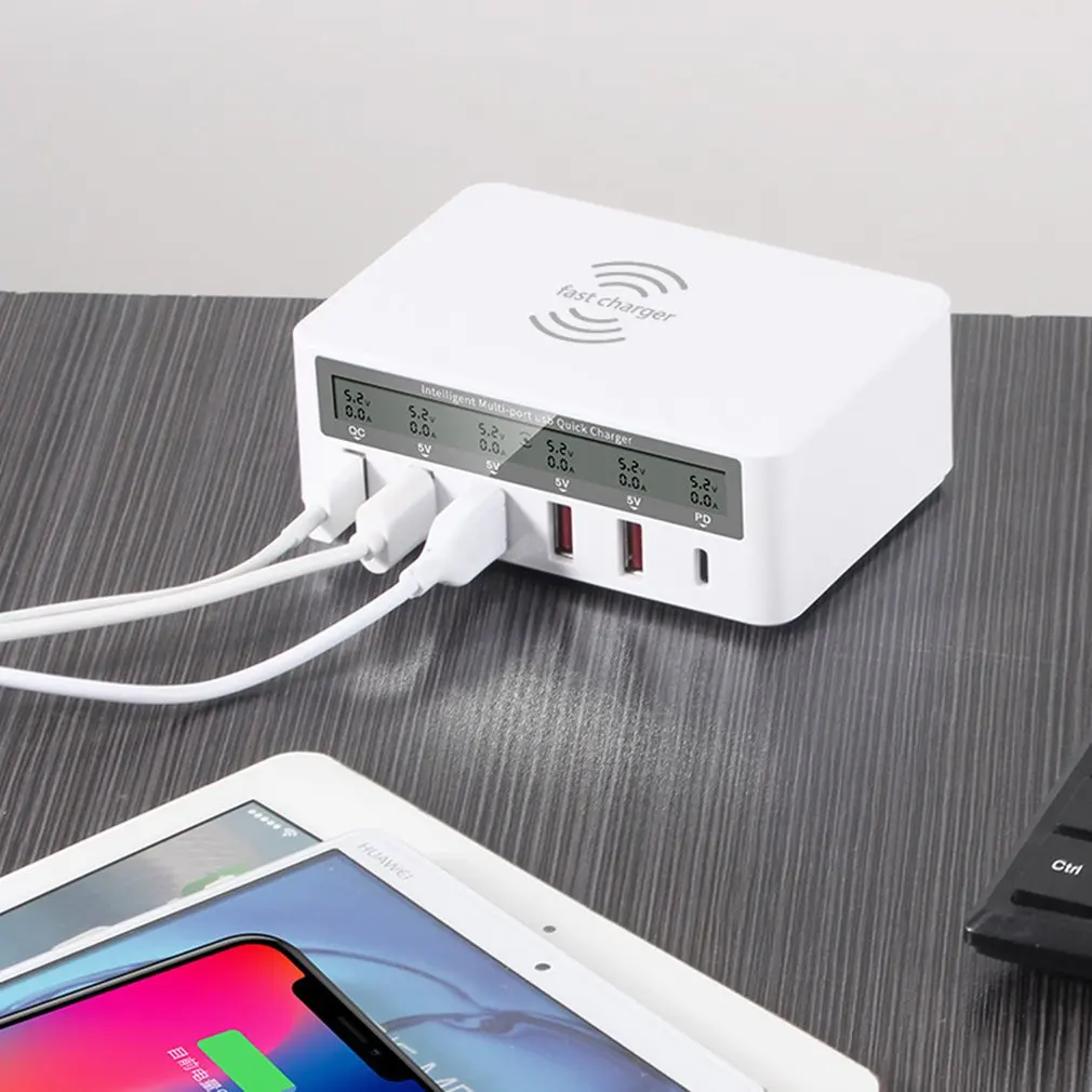 818P мульти быстрое зарядное устройство USB зарядка несколько 5 USB зарядная станция для телефона универсальное usb-хаб умное зарядное устройство