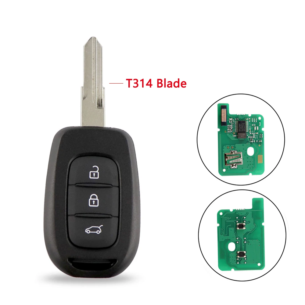 Chiave/Telecomando Per Renault Sandero Logan Dokker Lodgy Dacia Duster Symbol Trafic Clio4 Master 2/3 Button 433mhz 4a - smart Remote Renault -