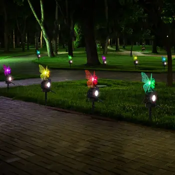 

Decorative Lawn Lamp Solar Garden Stake Lights Outdoor, 3D Waterproof Wisteria Flower,Sunflower Fairy Solar Garden Decor Yard