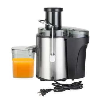 

J02 110V 600W 75MM Low Noise Large Caliber 600ML Juice Cup 1000ML Slag Cup Double Gear Electric Juicer Stainless Steel Black