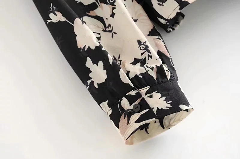 Увядшие в английском стиле элегантные цветочные печати оборками blusas mujer de moda кимоно блузка женские топы и блузки размера плюс