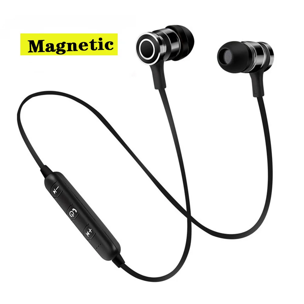 

Bluetooth Earphone Magentic Sport Wireless Earphones Stereo Waterproof Stereo Bass Music Headset with Microphone For Smartphone