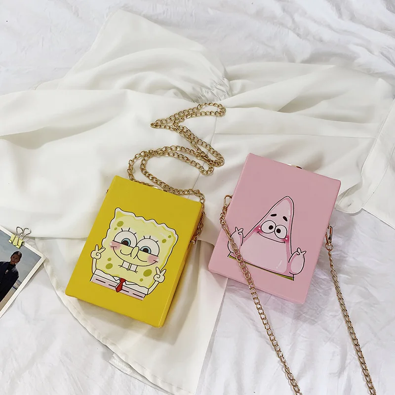

JIULIN 2019 new stereoscopic small box cute cartoon printing single shoulder oblique span women's bag