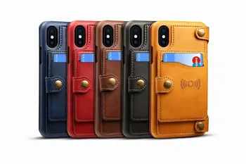 

High End Leather Luxury Wallet Card Case Flip Cover Phone Case for iPhone 7 8 plus X Xs 11 11Pro 11Promax phone bag case