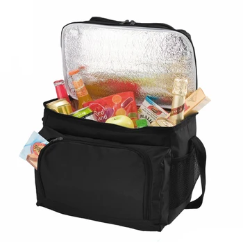 

Large Insulated Lunch Bag Cooler Tote Roomy Compartments For Travel Picnic
