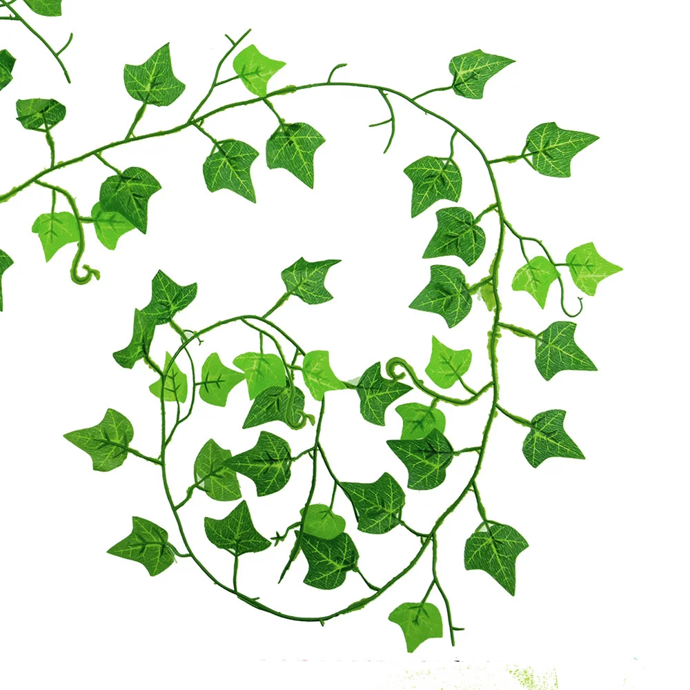 Artificial Ivy Leaves Vine Decor Home Wedding 2.4m Hanging Green Garden Party Fake Foliage Flowers Garland Decoration Plants