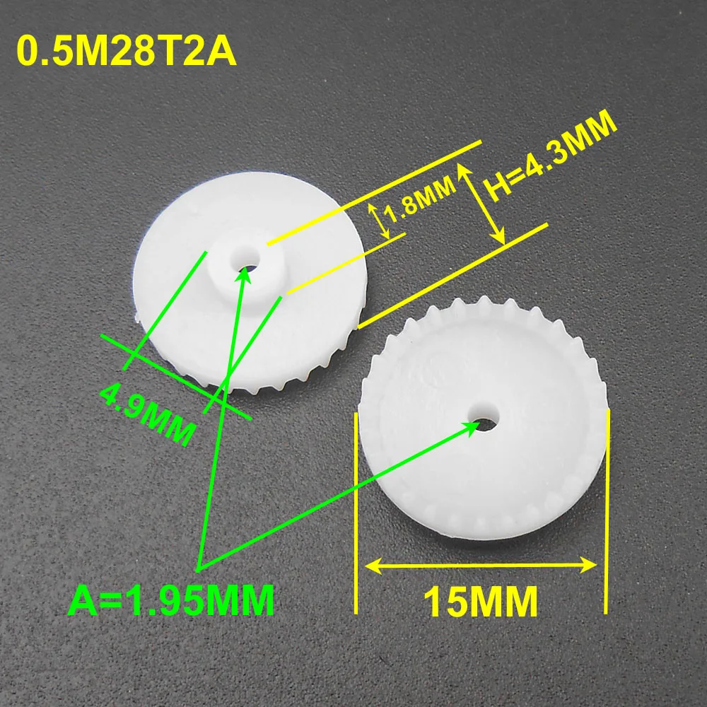 

1000PCS/Lot 0.5M 28T Plastic Crown Gear 0.5 Modulus 28 Teeth Aperture 2mm 1.95mm Reduction Gears DIY Model Accessories 15MM X 4.3MM NEW HQ *FD913X1000