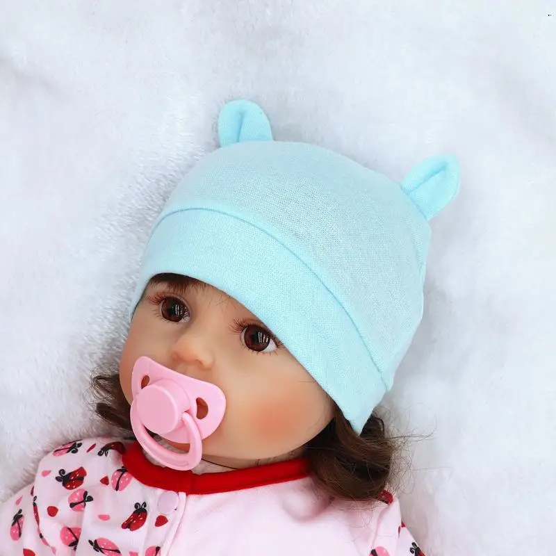 Baby Accessories discount Baby Hat With Ears Beanie Hat Caps for Children Kids Newborn Infant Baby Beanie Girls Baby Winter Cap Girls Hat Kids Accessories Silicone Anti-lost Chain Strap Adjustable 