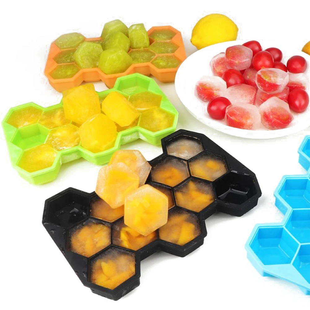 Honeycomb Silicone Ice Tray 13 Grids Making Mold Pop Maker Reusable Popsicle with Lid | Дом и сад