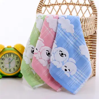 

30*30cm Cotton High Quantity Baby Soft Hand Towel Baby Towel Infant Cartoon Small Dog Handkerchief Cute Children Towel