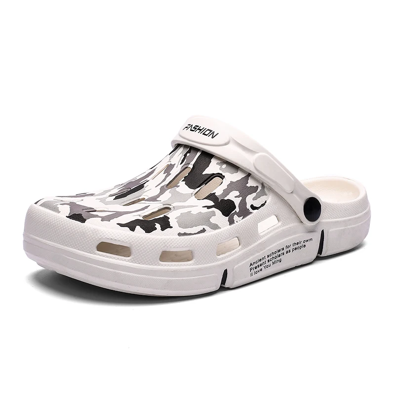 

Men's Sandals Crocks Hole Shoes Rubber Clogs Men's Garden Shoes Black Acrosck Beach Flat Men Sandals SlippersBoys casual shoes