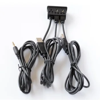 

1pc Car Boat Motorcycle Extension Cord hgih quality 2.0 Dual USB Interface 3.5mm AUX Charging Extension Cord part
