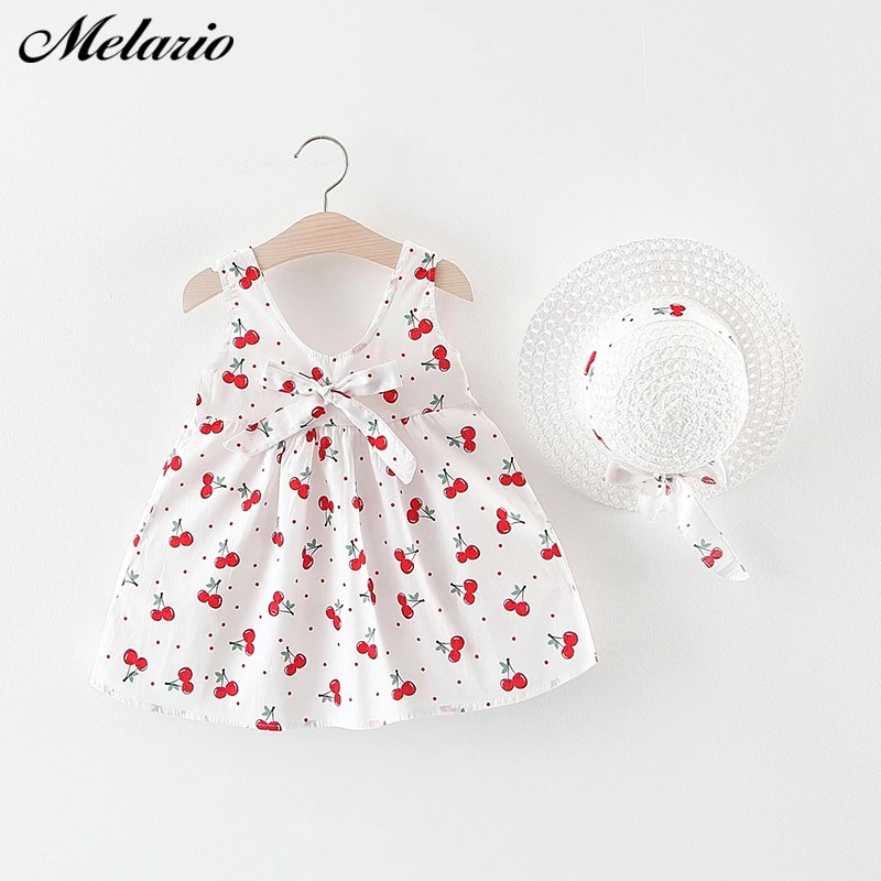 Melario Baby Girls Clothing 2020 Baby Girl Clothes Set Outfit Baby Boho Style Summer Beach Outfit Clothe Tops + Pants + Hat