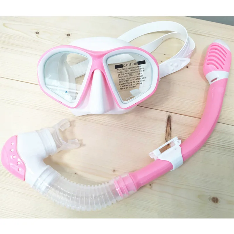 Kids Diving Swimming Mask Goggles Children Dry Snorkel Underwater Breathing Scuba Professional Swim Dive Equipment Anti Fog Mask