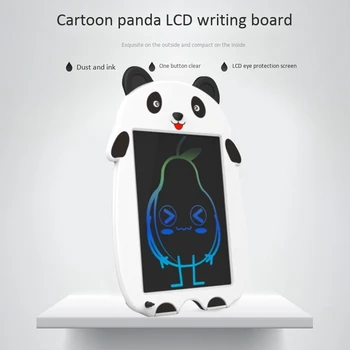 

Drawing Board 8.5 Inch Cartoon Colorful Writing Board LCD Electronic Drawing Board Panda Smart Board for Kids