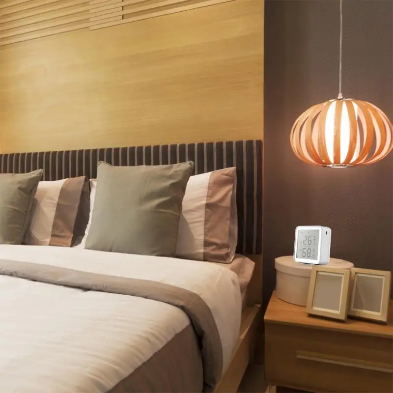 

1/8pcs WIFI temperature and humidity sensor smart home indoor intelligent linkage temperature and humidity abnormal sensor