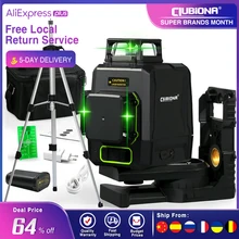 Clubiona CE diplomato 3D Linee di Livello del Laser con 5200 mah BATTERIA e Linee Orizzontali E Verticali Lavoro Separatamente Linee Laser