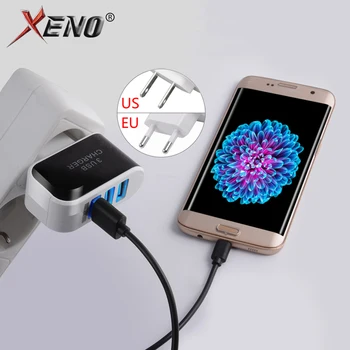 

3 ports USB Phone Charger 5V 2A US/EU plug Quick Charge Fast Charging 5 Colors Travel Universal Mobile Phone Charger portable