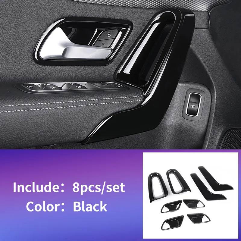 Дверные ручки чаши Накладка для Mercedes w177 amg/classe mercedes classe w177 clase планки/a180 Mercedes a класса w177 аксессуары - Название цвета: gloss black 10 pcs