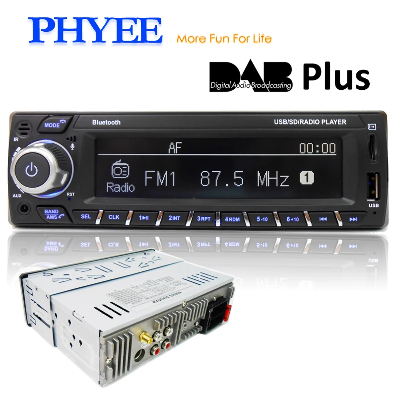 1 Din DAB Plus автомобильное радио Bluetooth стерео аудио A2DP Handsfree RDS FM AM TF USB APP пульты ISO In dash