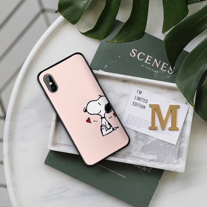 Защитный чехол для телефона 11 Pro Max X XS XR 8 7 6 5 s Plus с изображением милого щенка из мультфильма "арахис", "Charlie коричневый" и "Собака"